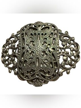 Freirich Ornate Silver-Tone Filigree Women's Brooch